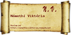 Némethi Viktória névjegykártya